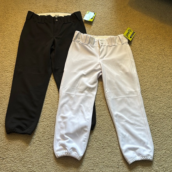 Bundle of 2 Intensity NWT Women’s Softball Pants - Black and White - Size S - Picture 1 of 12